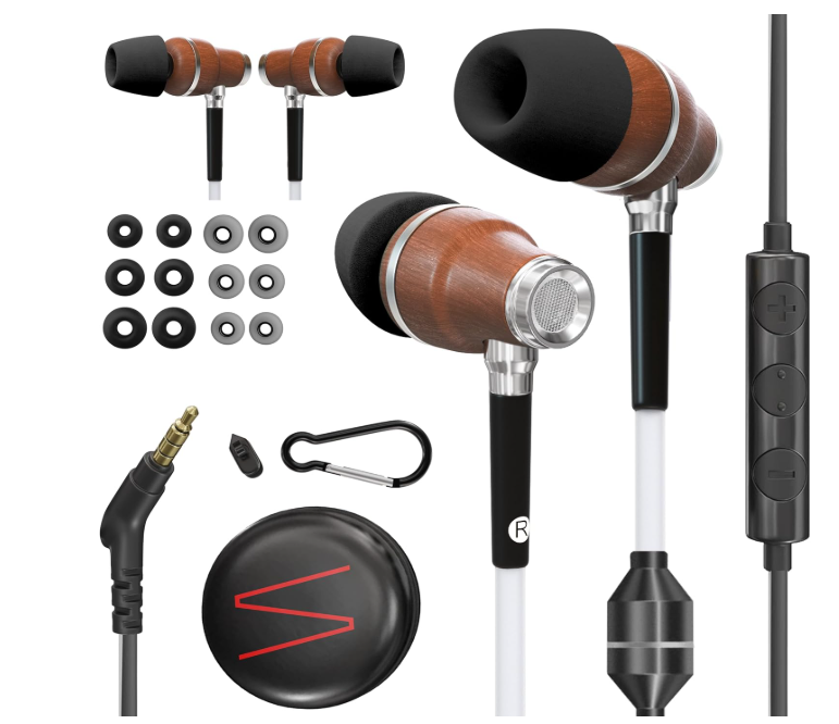 Symphonized EMF-Safe Wooden Airtube Earbuds