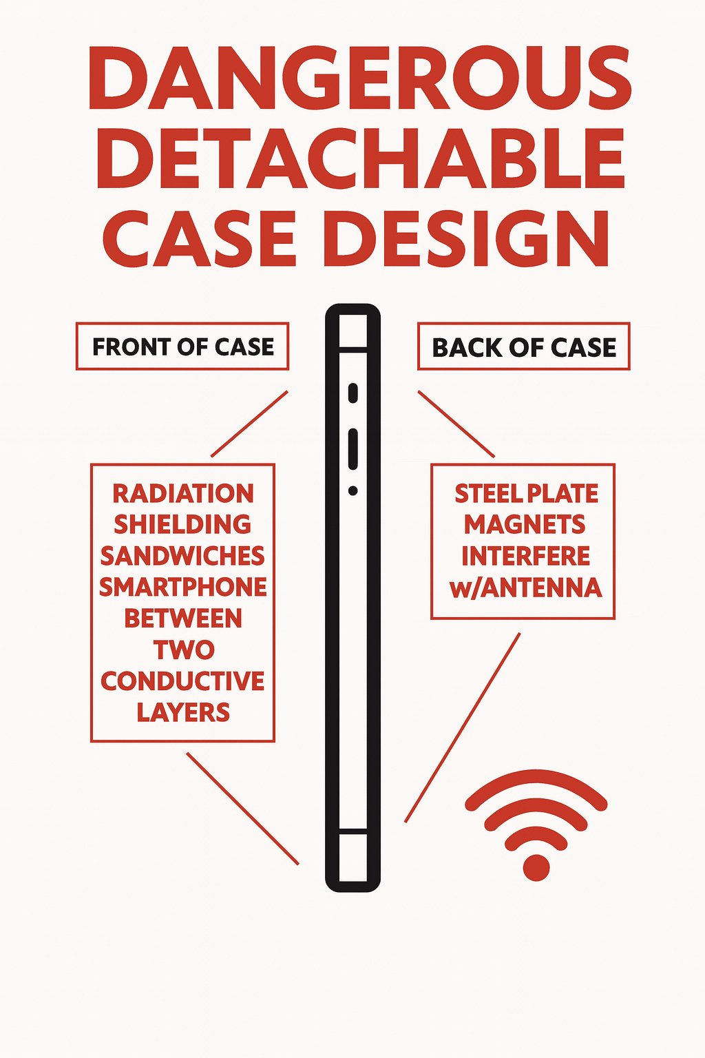 Dangerous detachable case design diagram