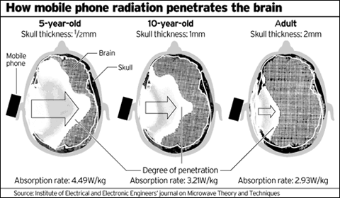 children cell phone radiation exposure