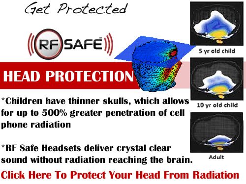 shield brain from cell phone radiation children at risk use air tube headset