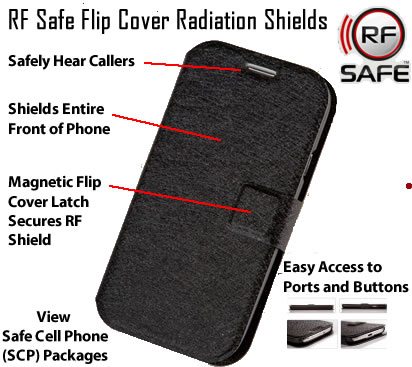 flip cover phone radiation shield