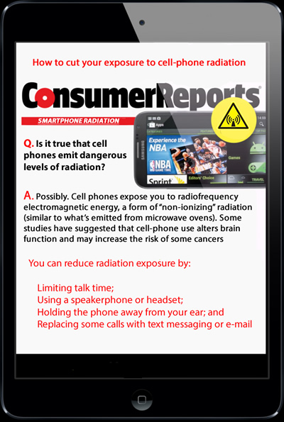 consumer reports cellphone radiation