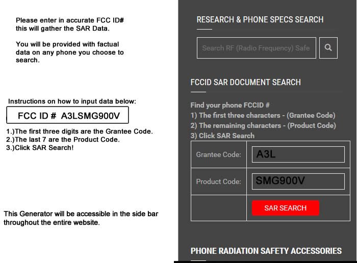 FCC ID SAR Checker