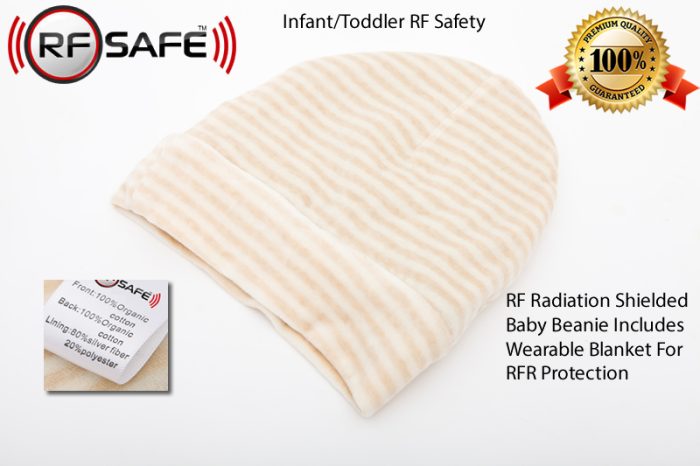 Infant-Toddler-Safety-RF Radiation Shielded Baby Beanie Wearable Blanket For RFR Protection
