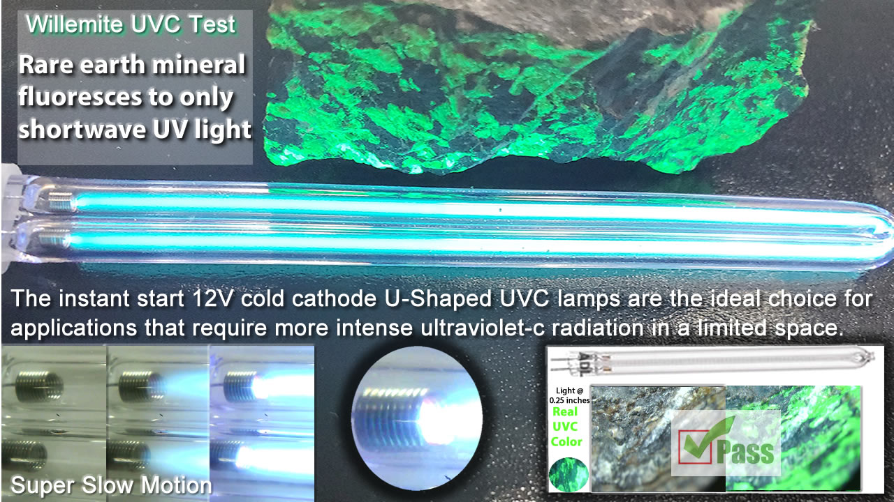 Real UVC Light Bulb Tested With Shortwave Willemite