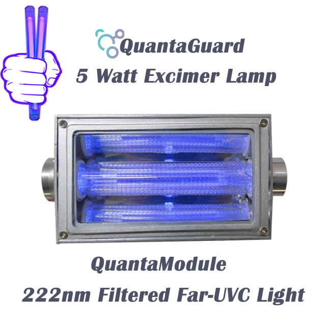 222-nm-far-uvc-light-Manufacturers-direct-QuantaModule-excimer-far-uvc-lamp-5-watt-24v-DC-power-supply-band-pass-filter-and-housing