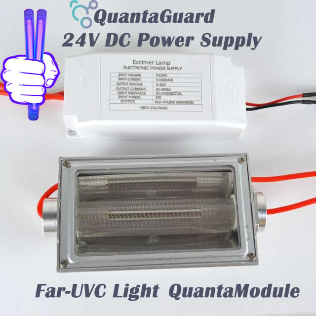 222-nm-far-uvc-light-Manufacturers-direct-buy-QuantaModule-excimer-far-uvc-lamp-5-watt-lamp-24v-DC-power-supply-band-pass-filter-and-housing-kit