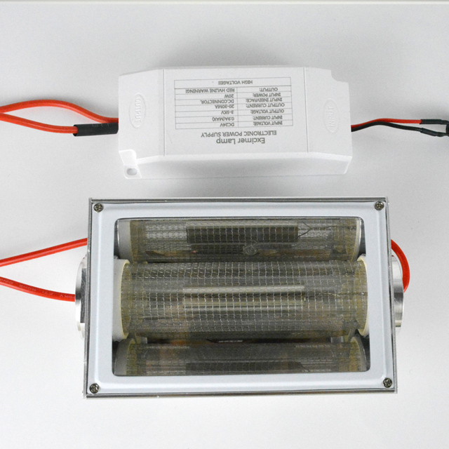 Open Source QuantaModule 20-Watt Far UVC Light Excimer Lamp Module DC 24V Far-UVC Light Kit with 222nm Bandpass Flitter and Housing
