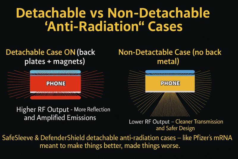 RF Output (simulated) Detachable Anti‑Radiation Case