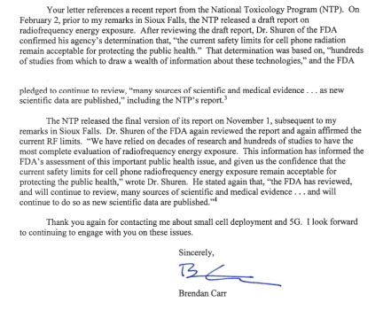 Brendan Carr’s Misleading Statements on RF Radiation: What’s Really